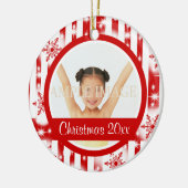 Snowflake 2 foto personaliseren keramisch ornament (Links)