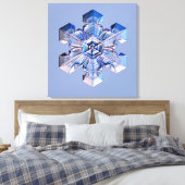 Snowflake 3 canvas afdruk (Insitu (Slaapkamer))