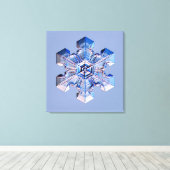 Snowflake 3 canvas afdruk (Insitu (Houten vloer))