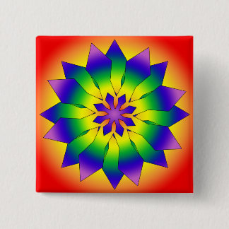 Snowflake 4444 vierkante button 5,1 cm