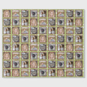 Snowflake 5 Aangepaste reeks Foto Collage Green Ea Cadeaupapier (Vlak)