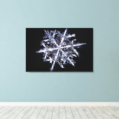 Snowflake 5 canvas afdruk (Insitu (Houten vloer))