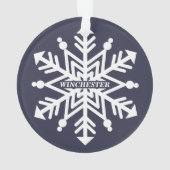 Snowflake, aangepast aan Jouw naam Ornament (achterkant)