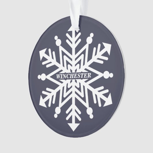 Snowflake, aangepast aan Jouw naam Ornament (voorkant)