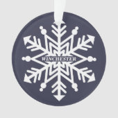 Snowflake, aangepast aan Jouw naam Ornament (voorkant)