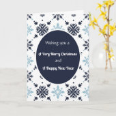 Snowflake aanpasbaar kerst wenskaart kaart (Gele Bloem)