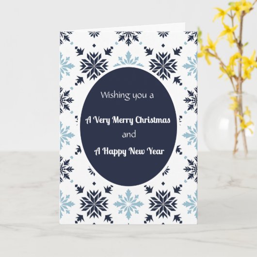 Snowflake aanpasbaar kerst wenskaart kaart (Gele Bloem)