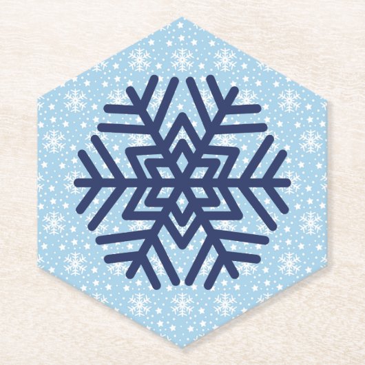Snowflake Absorbent Christmas Kartonnen Onderzetters (Voorkant)