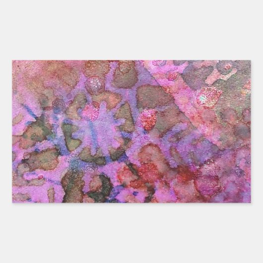 Snowflake Abstract Rechthoekige Sticker (Voorkant)