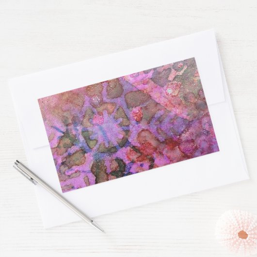 Snowflake Abstract Rechthoekige Sticker (Envelop)