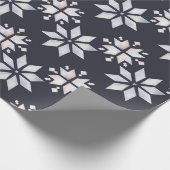 Snowflake Abstracte kerstfeestdag Cadeaupapier (Hoek)