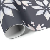Snowflake Abstracte kerstfeestdag Cadeaupapier (Rol Hoek)