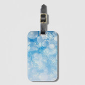 Snowflake achtergrond bagagelabel (Voorkant (verticaal))