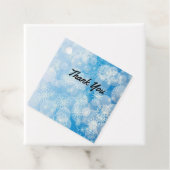 Snowflake achtergrond bedankjes labels (In situ)