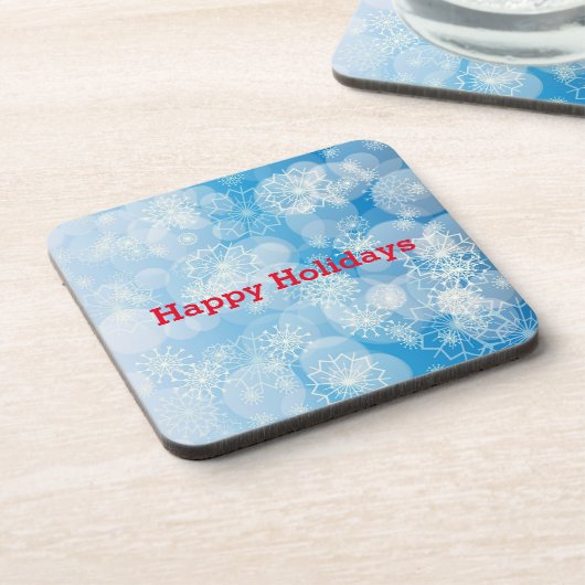 Snowflake achtergrond bier onderzetter (Linkerzijde)