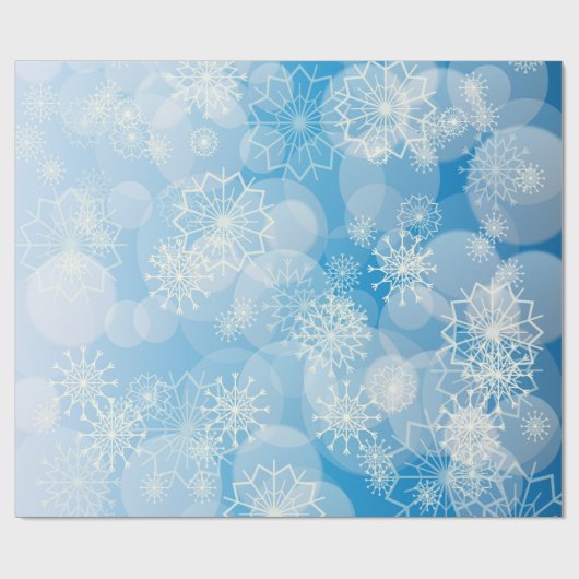 Snowflake achtergrond cadeaupapier (Vlak)