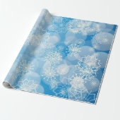 Snowflake achtergrond cadeaupapier (Uitgerold)
