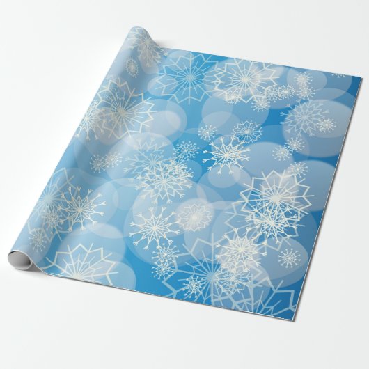 Snowflake achtergrond cadeaupapier (Uitgerold)