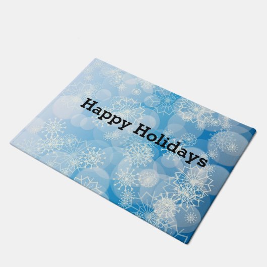 Snowflake achtergrond deurmat (Schuin)