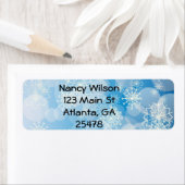 Snowflake achtergrond etiket (Insitu)