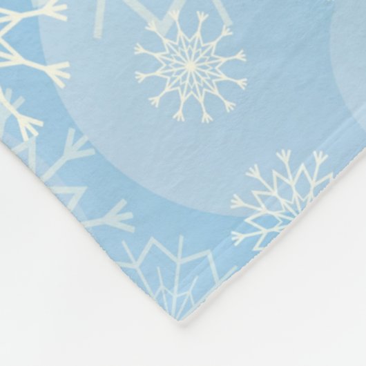 Snowflake achtergrond fleece deken (Hoek)