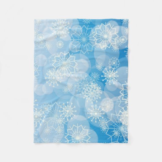 Snowflake achtergrond fleece deken (Voorkant)