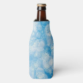 Snowflake achtergrond flesjeskoeler (Fles Voorkant)