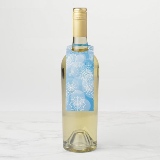 Snowflake achtergrond flessenhanger (Op fles)