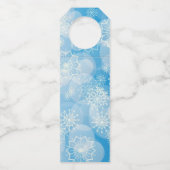 Snowflake achtergrond flessenhanger (Voorkant)