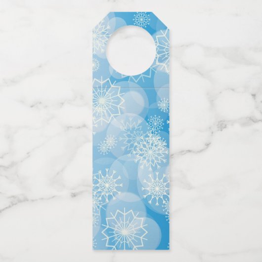 Snowflake achtergrond flessenhanger (Achterkant)