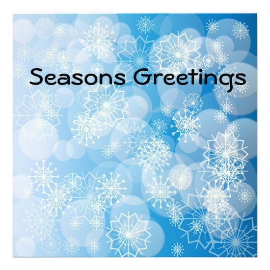 Snowflake achtergrond foto afdruk (Voorkant)