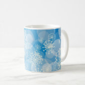 Snowflake achtergrond koffiemok (Voorkant rechts)