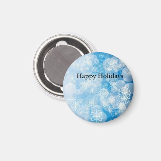 Snowflake achtergrond magneet (Voorkant / Achterkant)