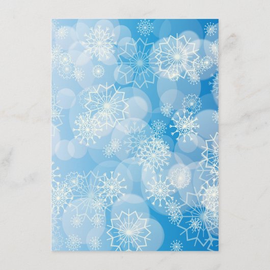 Snowflake achtergrond menu (Achterkant)