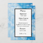 Snowflake achtergrond menu (Voorkant / Achterkant)