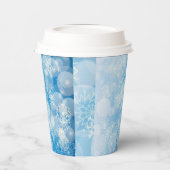 Snowflake achtergrond papieren bekers (Links)