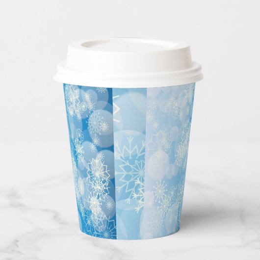 Snowflake achtergrond papieren bekers (Links)