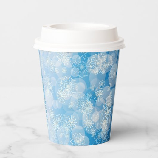 Snowflake achtergrond papieren bekers (Achterkant)