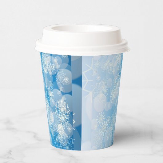 Snowflake achtergrond papieren bekers (Rechts)