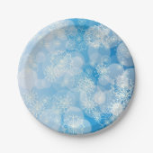 Snowflake achtergrond papieren bordje (Voorkant)