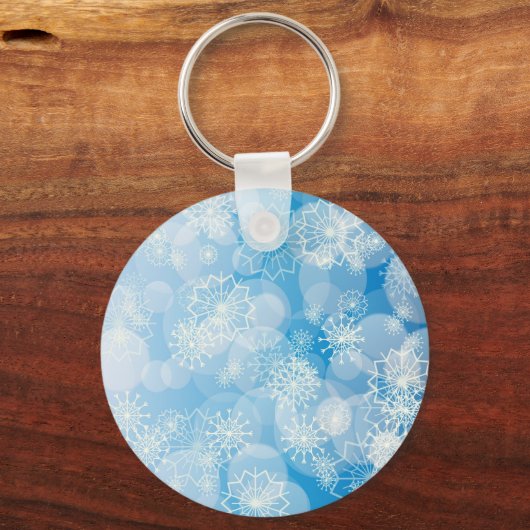 Snowflake achtergrond sleutelhanger (Voorkant)