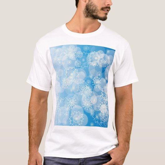 Snowflake achtergrond t-shirt (Voorkant)