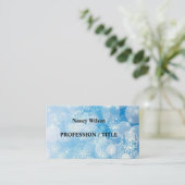 Snowflake achtergrond visitekaartje (Staand voorkant)