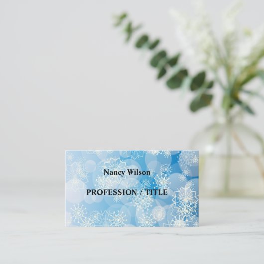 Snowflake achtergrond visitekaartje (Staand voorkant)