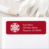 Snowflake Address Label B (Burgandy) (Insitu)