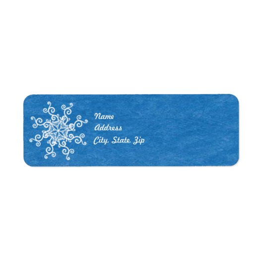 Snowflake Address Label Sjabloon (Voorkant)