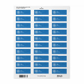 Snowflake Address Label Sjabloon (Full Sheet)