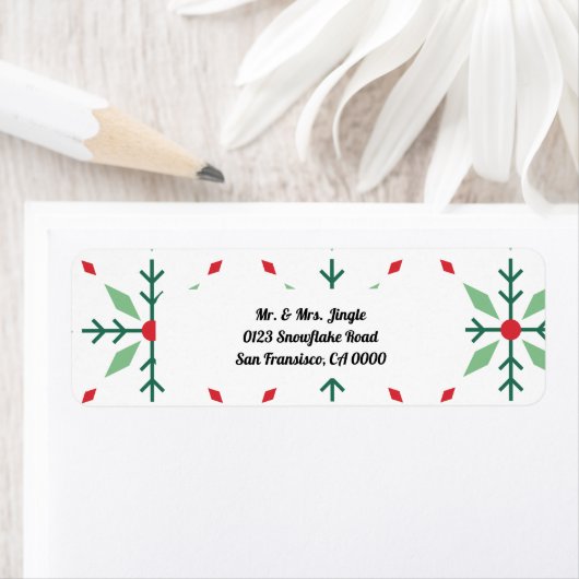 Snowflake adres etiket (Insitu)