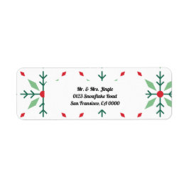 Snowflake adres etiket