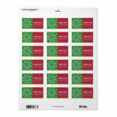 Snowflake - adresetiketten etiket (Full Sheet)